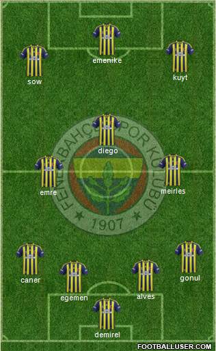 Fenerbahçe SK Formation 2014