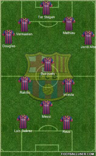 F.C. Barcelona Formation 2014