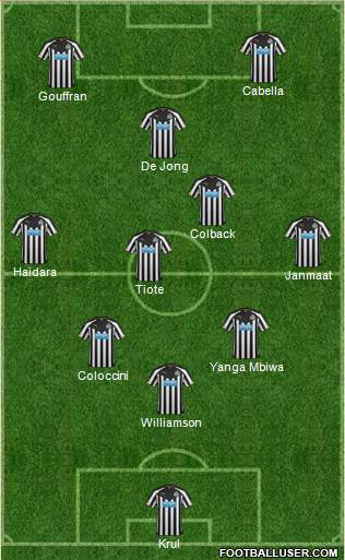 Newcastle United Formation 2014