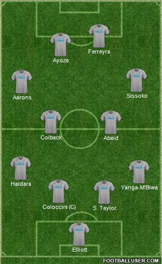 Newcastle United Formation 2014