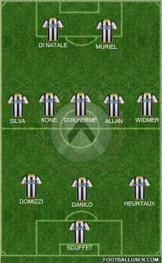 Udinese Formation 2014