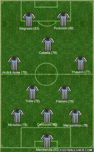 Newcastle United Formation 2014