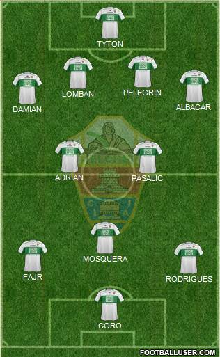 Elche C.F., S.A.D. Formation 2014