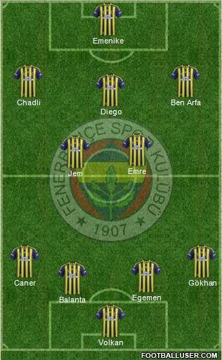 Fenerbahçe SK Formation 2014