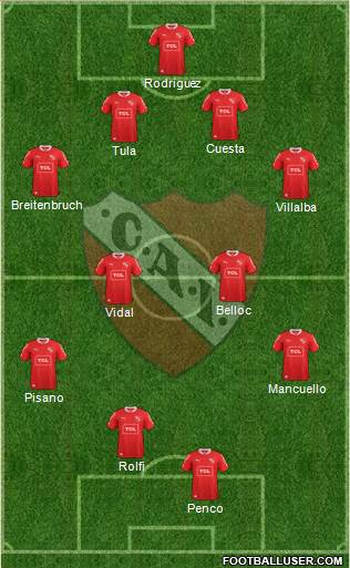 Independiente Formation 2014