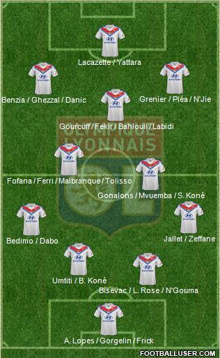 Olympique Lyonnais Formation 2014