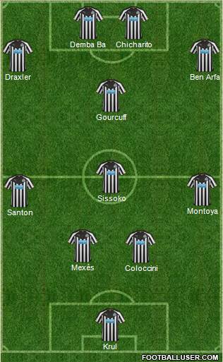 Newcastle United Formation 2014