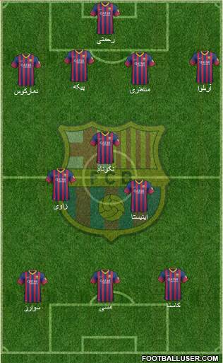F.C. Barcelona Formation 2014
