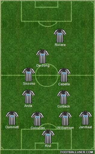 Newcastle United Formation 2014