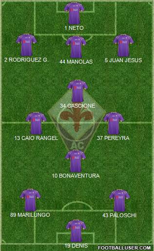 Fiorentina Formation 2014