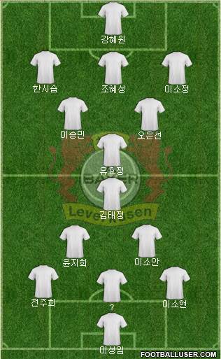 Bayer 04 Leverkusen Formation 2014