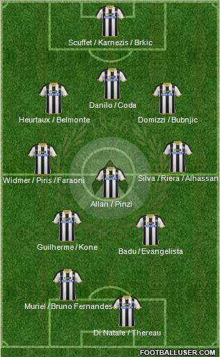 Udinese Formation 2014