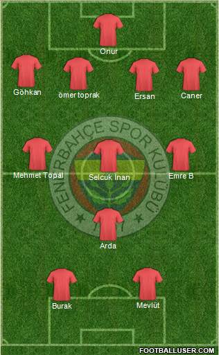 Fenerbahçe SK Formation 2014