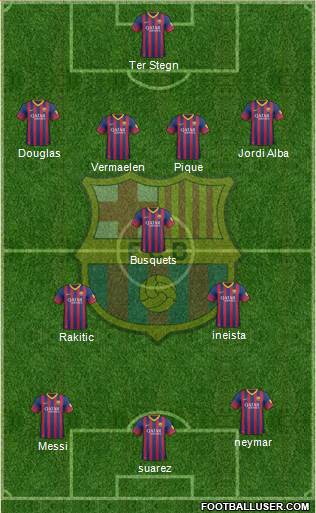 F.C. Barcelona Formation 2014