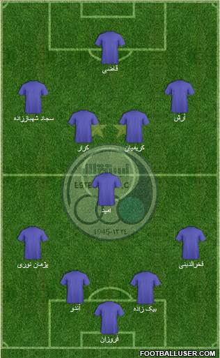 Esteghlal Tehran Formation 2014