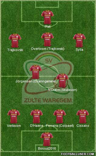 SV Zulte Waregem Formation 2014