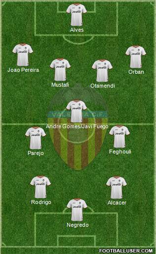 Valencia C.F., S.A.D. Formation 2014