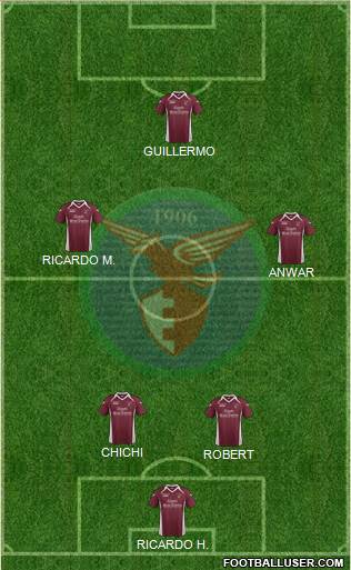 Alma Juventus Fano 5-4-1 football formation