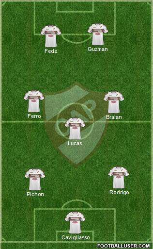 Platense football formation