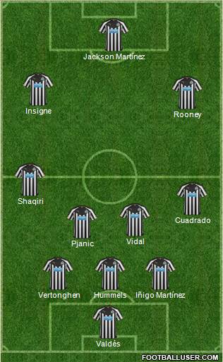 Newcastle United Formation 2014