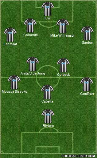 Newcastle United Formation 2014