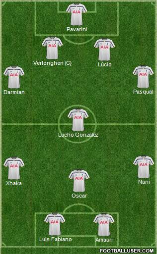 Tottenham Hotspur Formation 2014