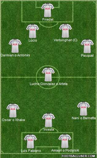 Tottenham Hotspur Formation 2014