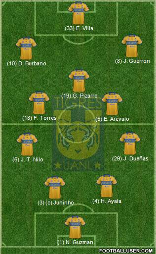 Club Universitario de Nuevo León Formation 2014