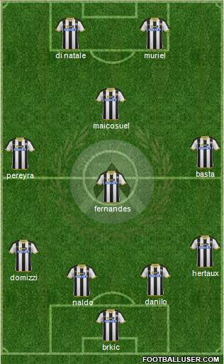 Udinese Formation 2014