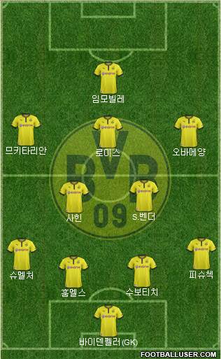 Borussia Dortmund Formation 2014
