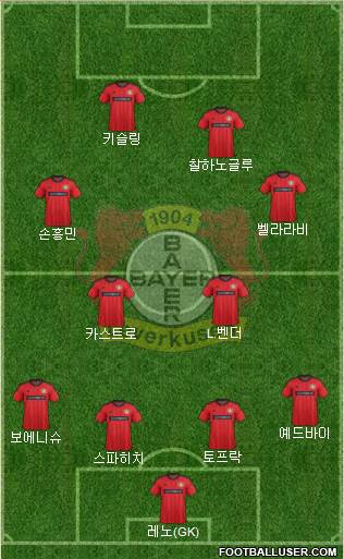 Bayer 04 Leverkusen Formation 2014