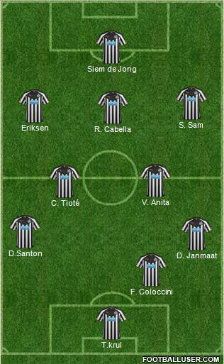Newcastle United Formation 2014