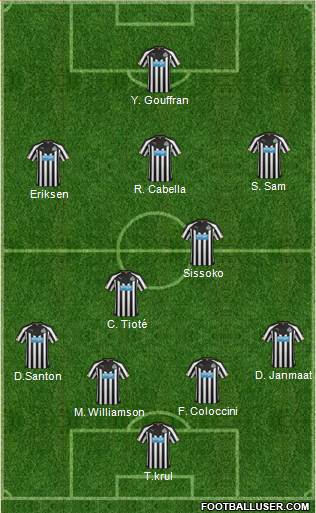 Newcastle United Formation 2014
