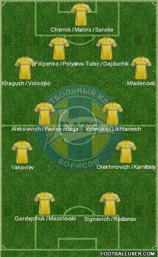 BATE Borisov Formation 2014