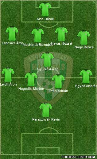 Haladás FC Formation 2014