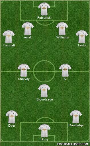 Swansea City Formation 2014