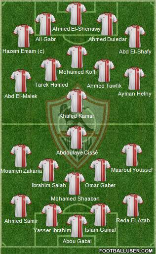 Zamalek Sporting Club Formation 2014