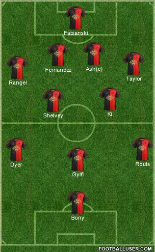 Swansea City Formation 2014