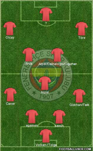 Fenerbahçe SK Formation 2014