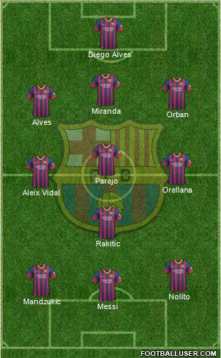 F.C. Barcelona Formation 2014