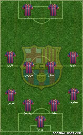F.C. Barcelona Formation 2014