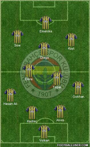 Fenerbahçe SK Formation 2014