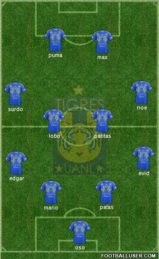 Club Universitario de Nuevo León Formation 2014