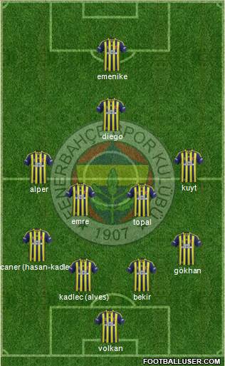 Fenerbahçe SK Formation 2014
