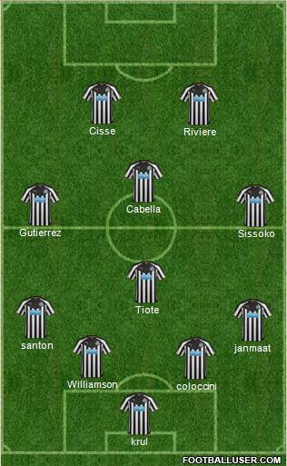 Newcastle United Formation 2014