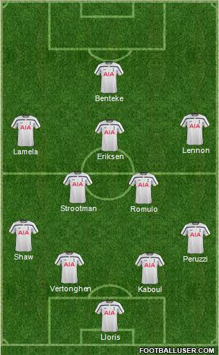 Tottenham Hotspur Formation 2014