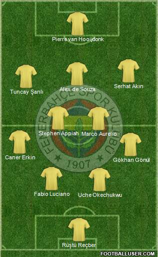 Fenerbahçe SK Formation 2014