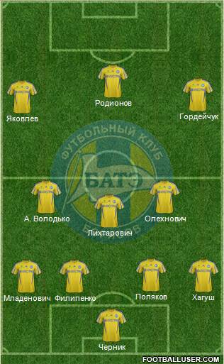 BATE Borisov Formation 2014