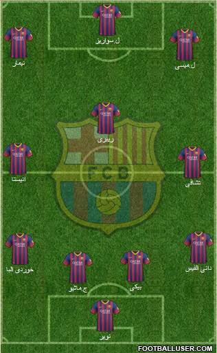 F.C. Barcelona Formation 2014