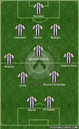 Udinese Formation 2014